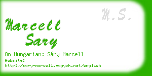marcell sary business card