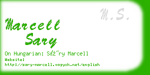 marcell sary business card